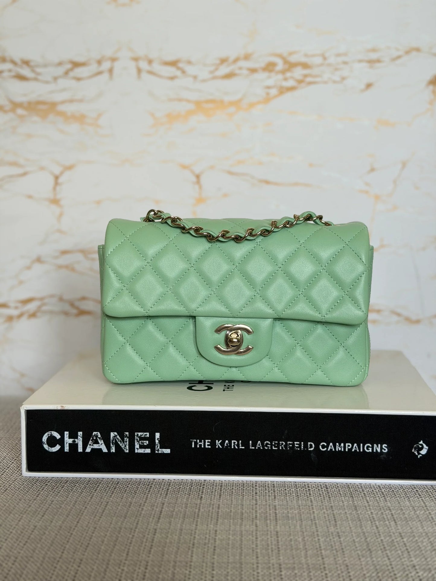Chanel Mini Flap Bag Top Handle Lambskin