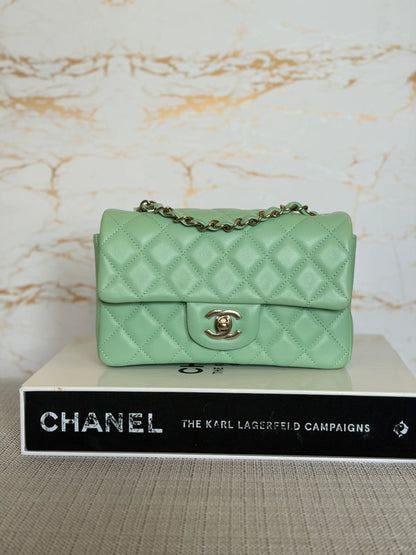 Chanel Mini Flap Bag Top Handle Lambskin