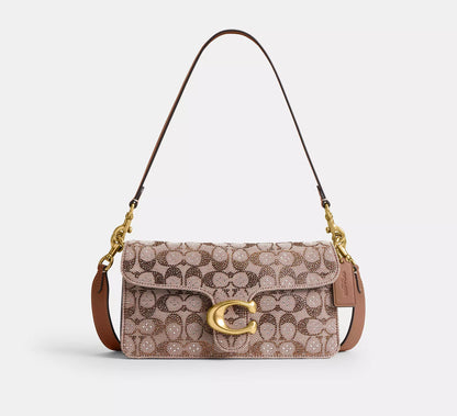 Tabby Shoulder Bag 26 In Crystal Signature Jacquard