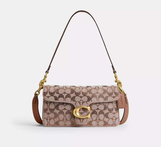 Tabby Shoulder Bag 26 In Crystal Signature Jacquard