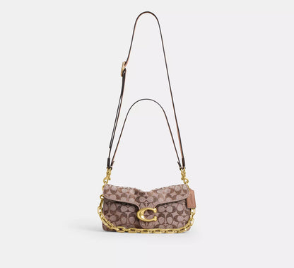 Tabby Shoulder Bag 26 In Crystal Signature Jacquard