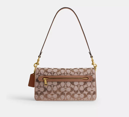 Tabby Shoulder Bag 26 In Crystal Signature Jacquard