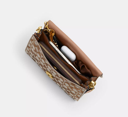 Tabby Shoulder Bag 26 In Crystal Signature Jacquard