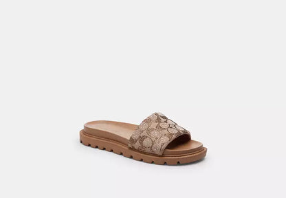 Brynn Sandal In Crystal Signature Jacquard
