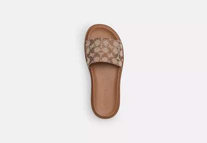 Brynn Sandal In Crystal Signature Jacquard