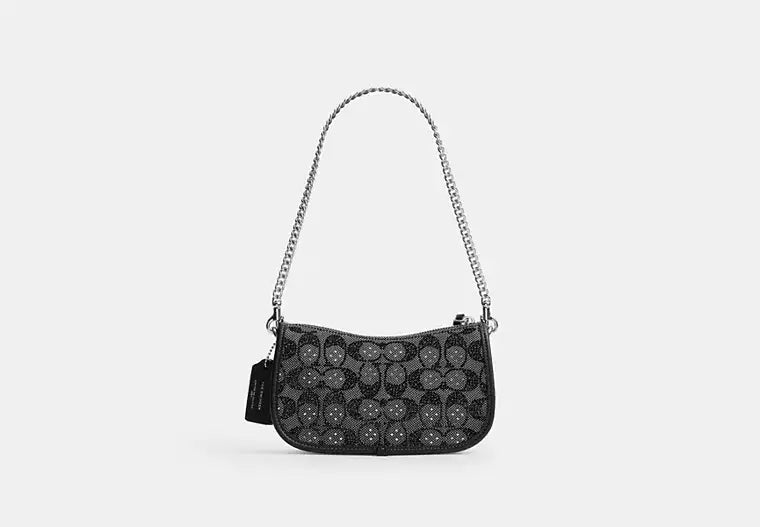 Swinger Bag 20 With Chain In Crystal Signature Jacquard